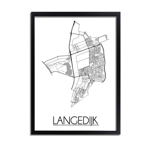 Langedijk Plattegrond poster 