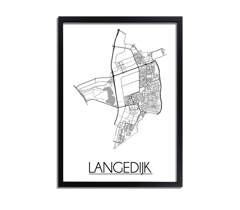 Langedijk Plattegrond poster