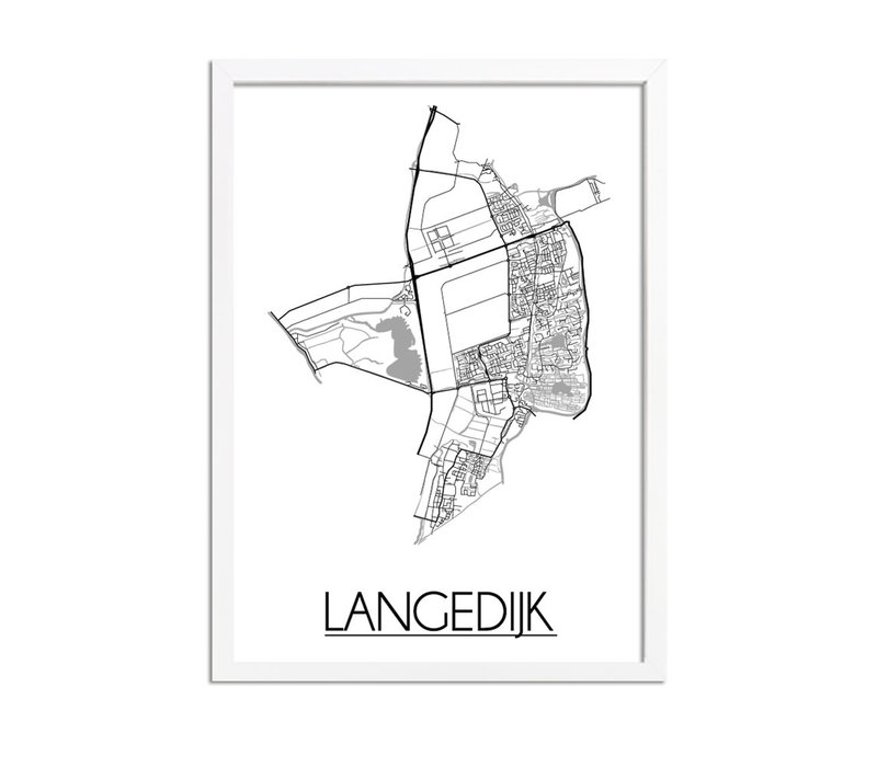 Langedijk Plattegrond poster