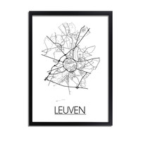 Leuven Plattegrond poster