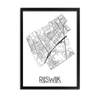 Rijswijk Plattegrond poster