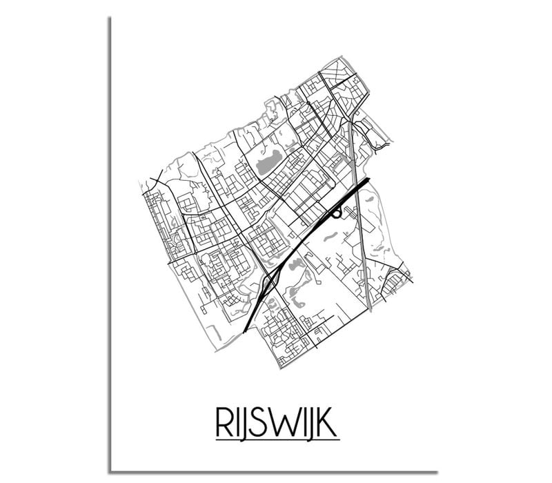 Rijswijk Plattegrond poster