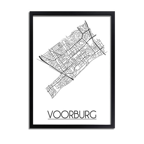 Voorburg Plattegrond poster 