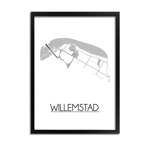 Willemstad Plattegrond poster 