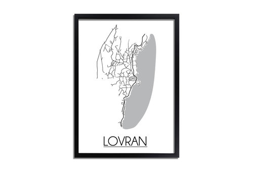 DesignClaud Lovran Kroatië Plattegrond poster