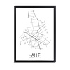 Halle Plattegrond poster