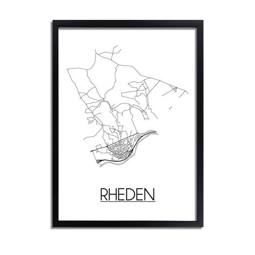 Rheden Plattegrond poster 