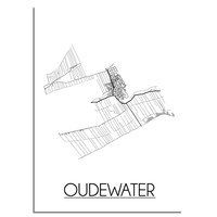 Oudewater Plattegrond poster