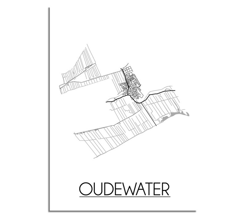 Oudewater Plattegrond poster