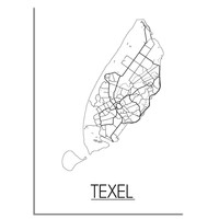 Texel Plattegrond poster