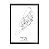 DesignClaud Texel Plattegrond poster