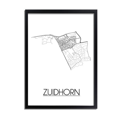 Zuidhorn Plattegrond poster 