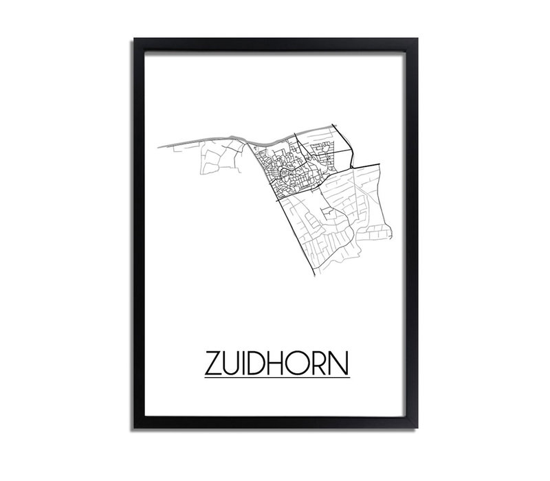 Zuidhorn Plattegrond poster