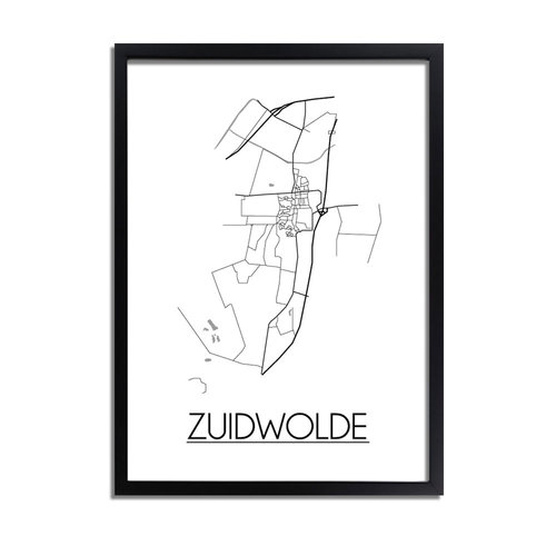 Zuidwolde Plattegrond poster 