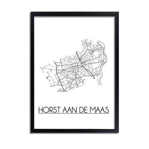 Horst aan de Maas Plattegrond poster 