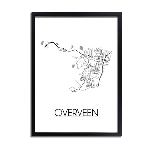 Overveen Plattegrond poster 