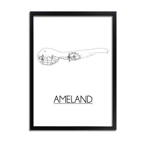 Ameland Plattegrond poster 