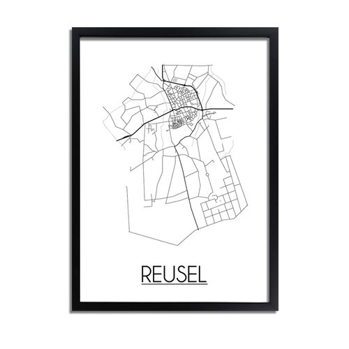 Reusel Plattegrond poster 