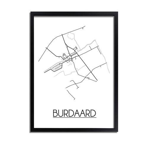 Burdaard Plattegrond poster 