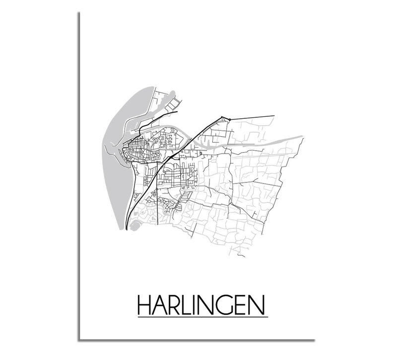 Harlingen Plattegrond poster