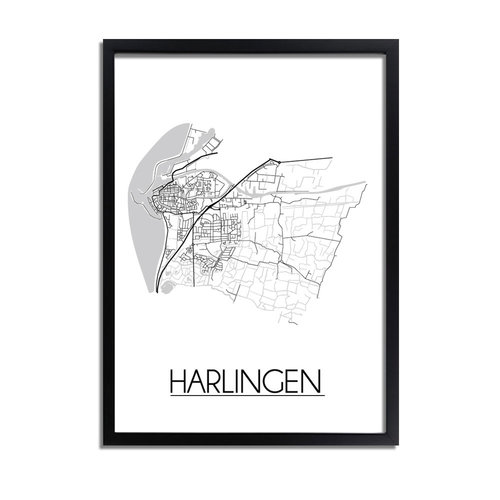 Harlingen Plattegrond poster 