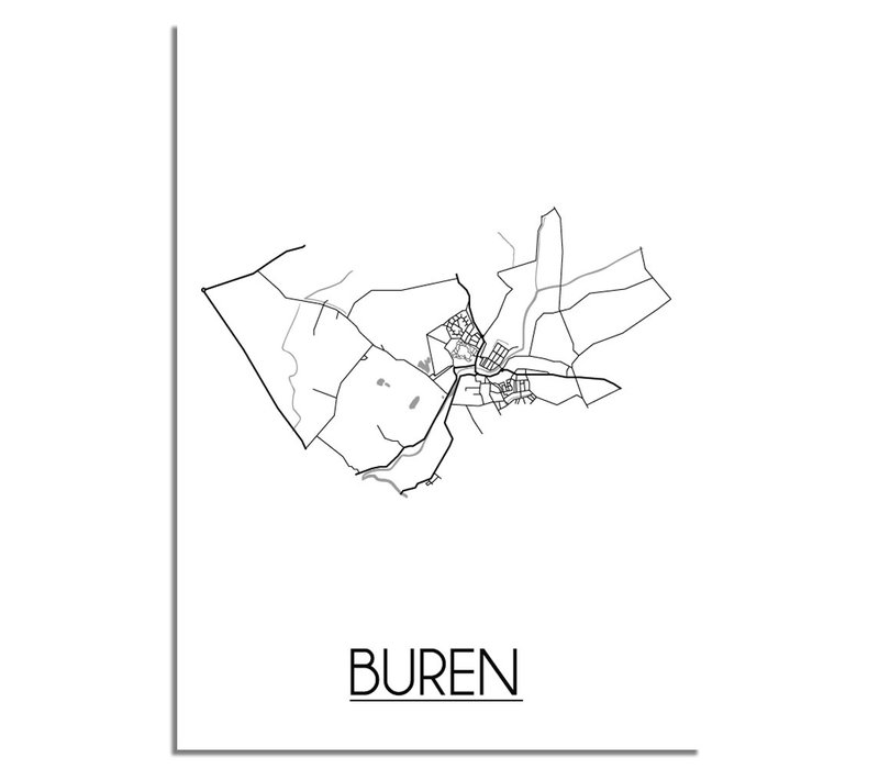 Buren Plattegrond poster