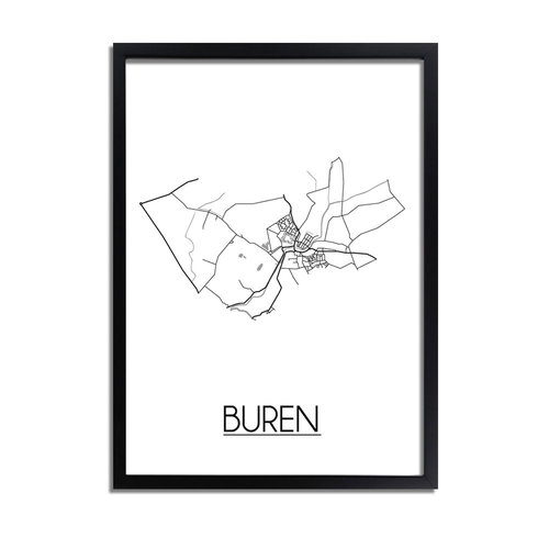 Buren Plattegrond poster 