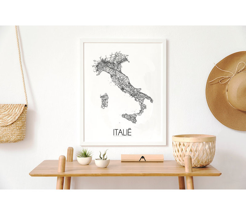 Italië Plattegrond poster