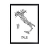 DesignClaud Italië Landkaart Plattegrond poster