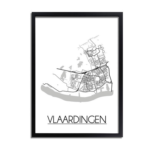 Vlaardingen Plattegrond poster 