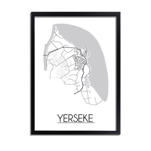 Yerseke Plattegrond poster 