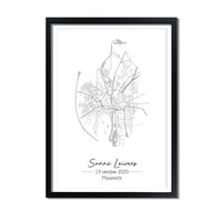 Hochzeitsposter Stadtplan - Hochzeitsgeschenk personalisiert - Copy