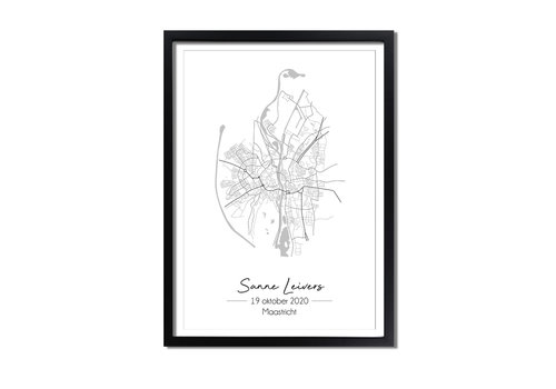 DesignClaud Hochzeitsposter Stadtplan - Hochzeitsgeschenk personalisiert - Copy