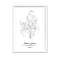 Hochzeitsposter Stadtplan - Hochzeitsgeschenk personalisiert - Copy