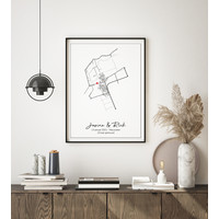 Hochzeitsposter Stadtplan - Hochzeitsgeschenk personalisiert - Copy