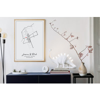 Hochzeitsposter Stadtplan - Hochzeitsgeschenk personalisiert - Copy