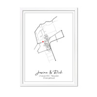Hochzeitsposter Stadtplan - Hochzeitsgeschenk personalisiert - Copy