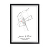 DesignClaud Hochzeitsposter Stadtplan - Hochzeitsgeschenk personalisiert - Copy