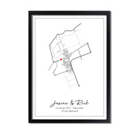 Hochzeitsposter Stadtplan - Hochzeitsgeschenk personalisiert - Copy