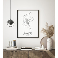 Hochzeitsposter Stadtplan - Hochzeitsgeschenk personalisiert - Copy - Copy