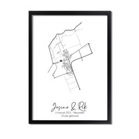 Hochzeitsposter Stadtplan - Hochzeitsgeschenk personalisiert - Copy - Copy