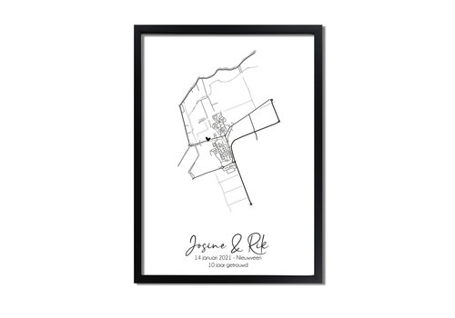 DesignClaud Hochzeitsposter Stadtplan - Hochzeitsgeschenk personalisiert - Copy - Copy