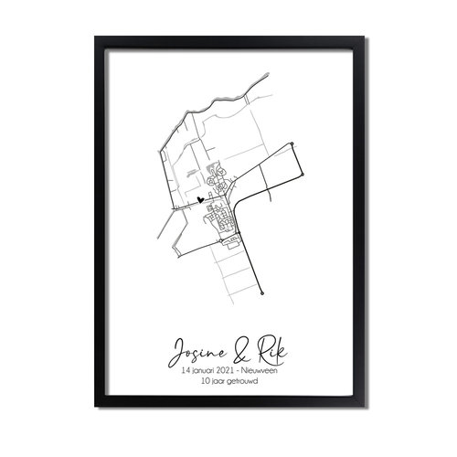 Hochzeitsposter Stadtplan - Hochzeitsgeschenk personalisiert - Copy - Copy 