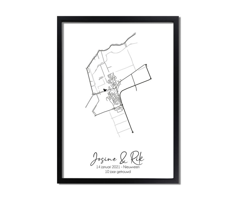Hochzeitsposter Stadtplan - Hochzeitsgeschenk personalisiert - Copy - Copy