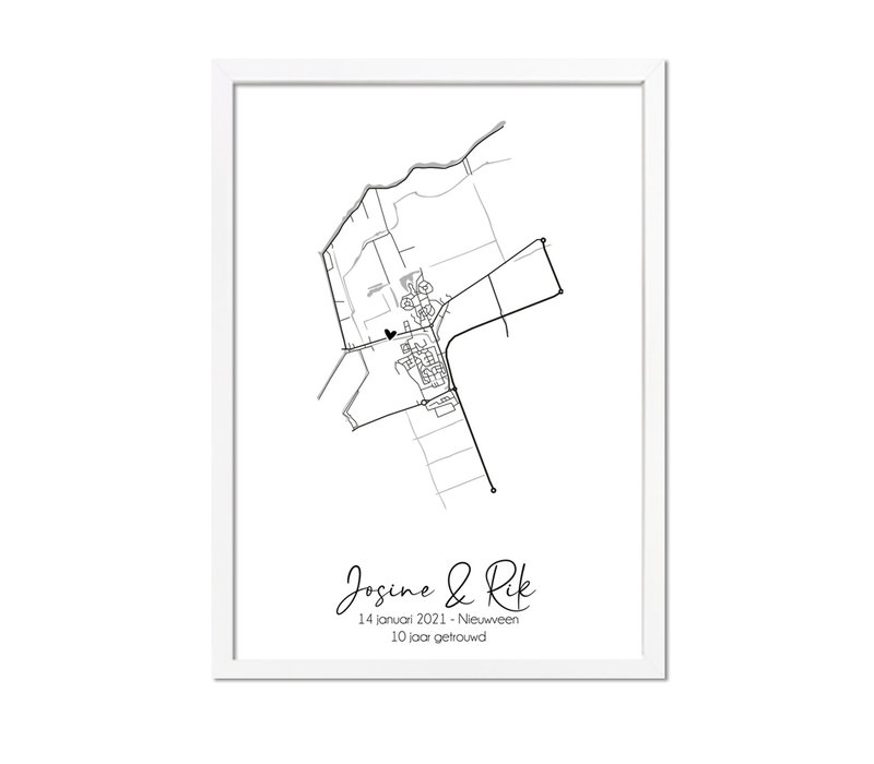 Hochzeitsposter Stadtplan - Hochzeitsgeschenk personalisiert - Copy - Copy