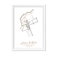 Hochzeitsposter Goldfolie / Silberfolie / Kupferfolie Stadtplan - Hochzeitsgeschenk personalisiert  - Copy