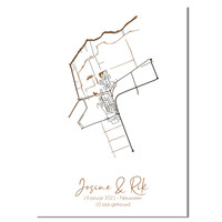 Hochzeitsposter Goldfolie / Silberfolie / Kupferfolie Stadtplan - Hochzeitsgeschenk personalisiert  - Copy - Copy
