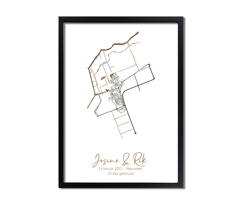 Hochzeitsposter Goldfolie / Silberfolie / Kupferfolie Stadtplan - Hochzeitsgeschenk personalisiert  - Copy - Copy