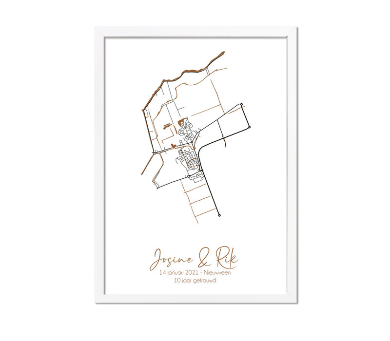 Hochzeitsposter Goldfolie / Silberfolie / Kupferfolie Stadtplan - Hochzeitsgeschenk personalisiert  - Copy - Copy