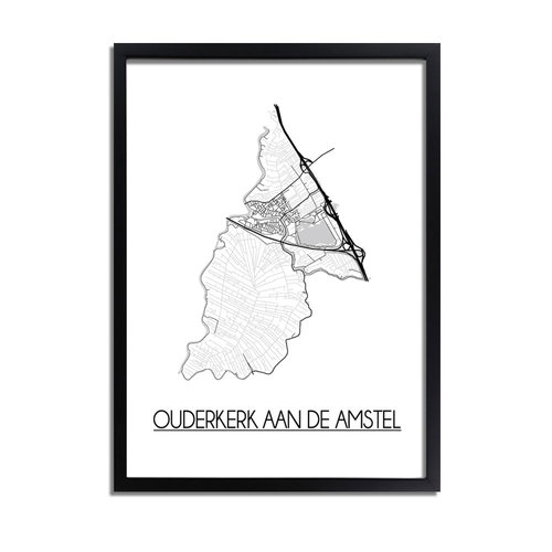 Ouderkerk aan de Amstel Plattegrond poster 